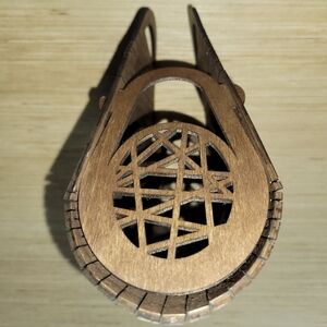 Handmade wooden handbag